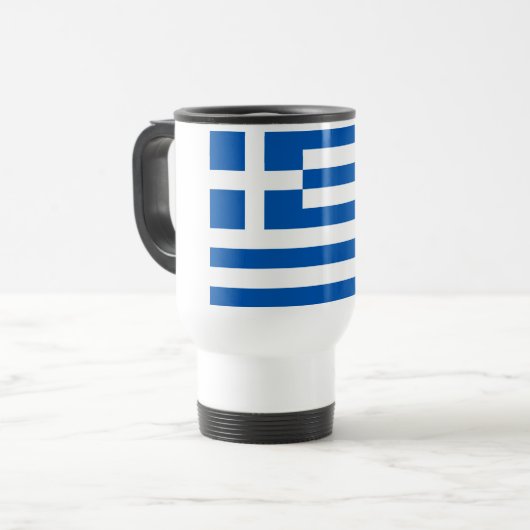 ギリシャ国旗 トラベルマグ (正面左)
