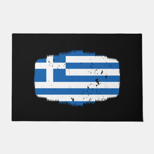 ギリシャ国旗 ドアマット (正面)