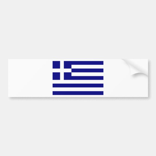 ギリシャ国旗 バンパーステッカー (正面)