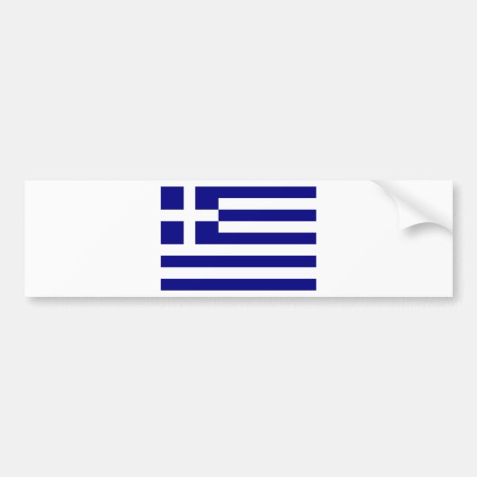 ギリシャ国旗 バンパーステッカー (正面)