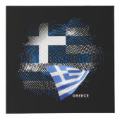 ギリシャ国旗 フォトキューブ (正面)