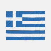 ギリシャ国旗 フリースブランケット (正面(横))