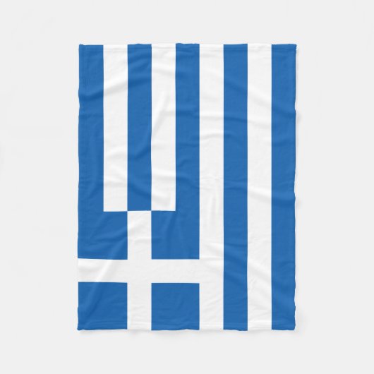 ギリシャ国旗 フリースブランケット (正面)