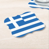 ギリシャ国旗 ペーパーコースター (アングル)