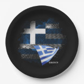 ギリシャ国旗 ペーパープレート (正面)