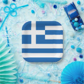 ギリシャ国旗 ペーパープレート (パーティー)
