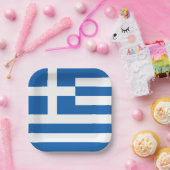 ギリシャ国旗 ペーパープレート (パーティー)