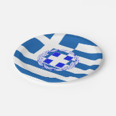 ギリシャ国旗 ペーパープレート (アングル)