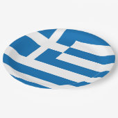 ギリシャ国旗 ペーパープレート (アングル)
