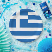 ギリシャ国旗 ペーパープレート (パーティー)