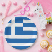 ギリシャ国旗 ペーパープレート (パーティー)