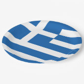 ギリシャ国旗 ペーパープレート (アングル)