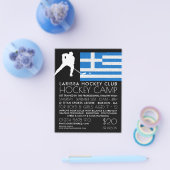 ギリシャ国旗、ホッケープレーヤー、キャンプズフ広告ライヤー チラシ (シングル)