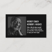 ギリシャ国旗、ホッケープレーヤー、ホッケーコーチの写真 名刺 (裏面)