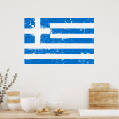 ギリシャ国旗 ポスター (キッチン)