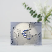 ギリシャ国旗 ポストカード (スタンド正面)