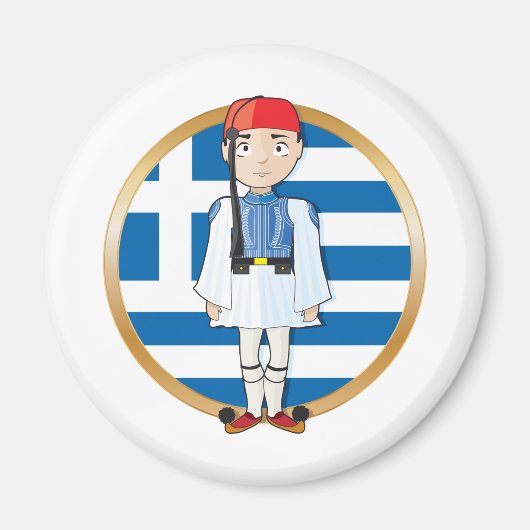 ギリシャ国旗 マグネット (正面)