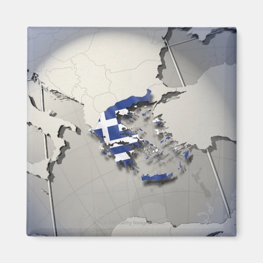 ギリシャ国旗 マグネット (正面)