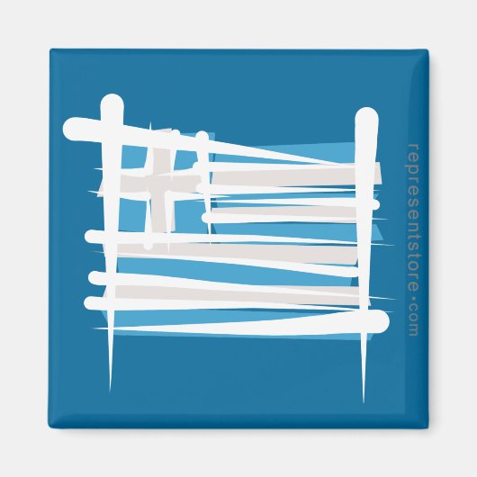 ギリシャ国旗 マグネット (正面)