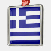 ギリシャ国旗 メタルオーナメント (左)