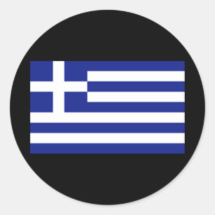 ギリシャ国旗 ラウンドシール
