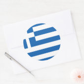 ギリシャ国旗 ラウンドシール (封筒)