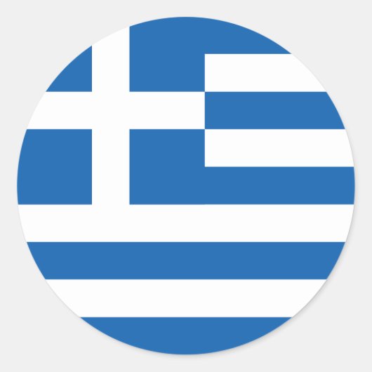 ギリシャ国旗 ラウンドシール (正面)