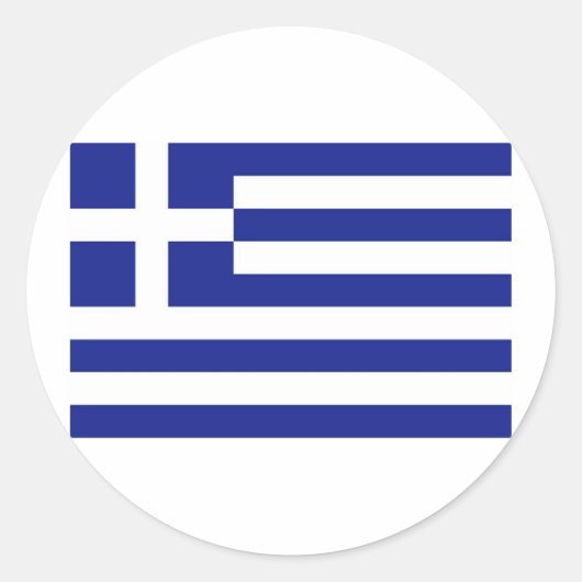 ギリシャ国旗 ラウンドシール (正面)