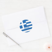 ギリシャ国旗 ラウンドシール (封筒)
