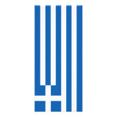 ギリシャ国旗 ラックカード (裏面)