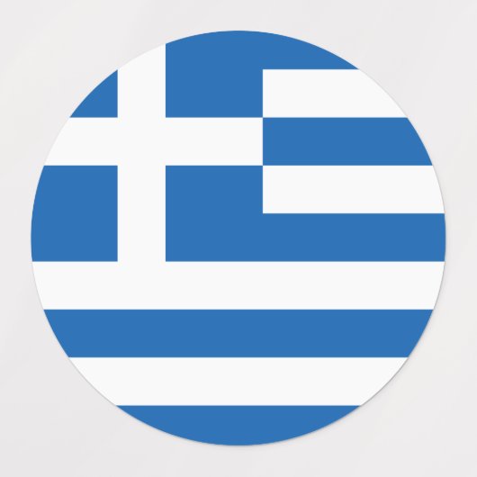 ギリシャ国旗 ラベル (デザイン2)