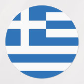 ギリシャ国旗 ラベル (デザイン1)
