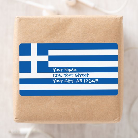 ギリシャ国旗 ラベル (インサイチュ)