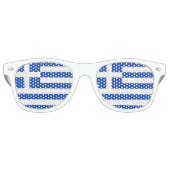 ギリシャ国旗 レトロサングラス (正面)