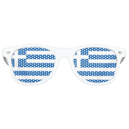 ギリシャ国旗 レトロサングラス (正面)