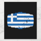 ギリシャ国旗 ワインラベル (シングルラベル)
