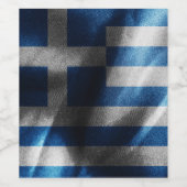 ギリシャ国旗 ワインラベル (シングルラベル)