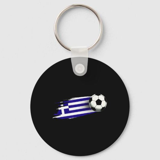 ギリシャ国旗 上部 ギリシャ サッカー 国旗 ギリシャ  キーホルダー (正面)