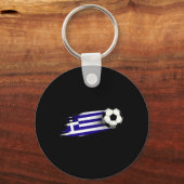 ギリシャ国旗 上部 ギリシャ サッカー 国旗 ギリシャ  キーホルダー (正面)