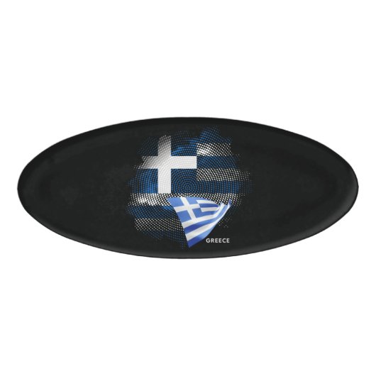 ギリシャ国旗 名札 (正面)