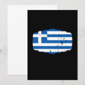 ギリシャ国旗 招待状 (正面/裏面)