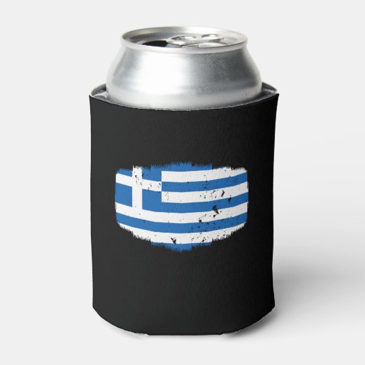 ギリシャ国旗 缶クーラー (缶正面)