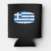 ギリシャ国旗 缶クーラー (正面)