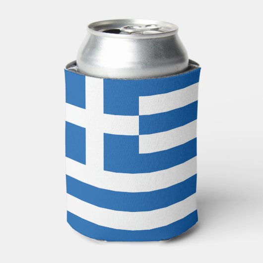 ギリシャ国旗 缶クーラー (缶正面)