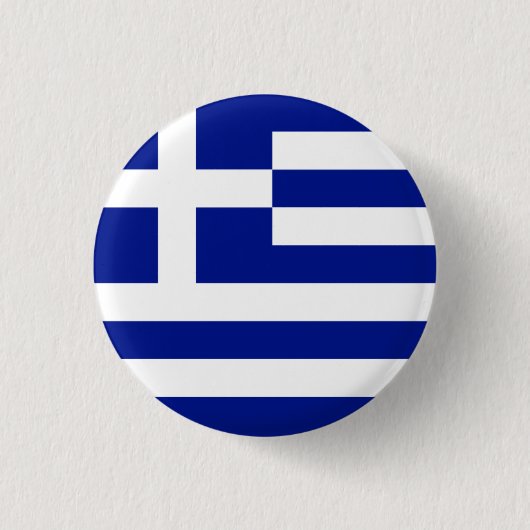 ギリシャ国旗 缶バッジ (正面)