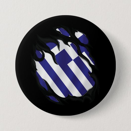 ギリシャ国旗 缶バッジ (正面)