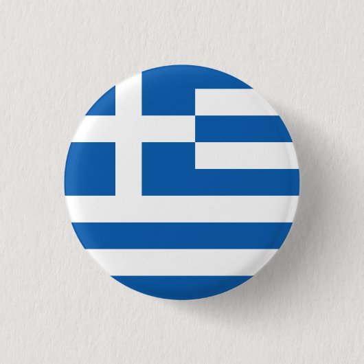 ギリシャ国旗 缶バッジ (正面)