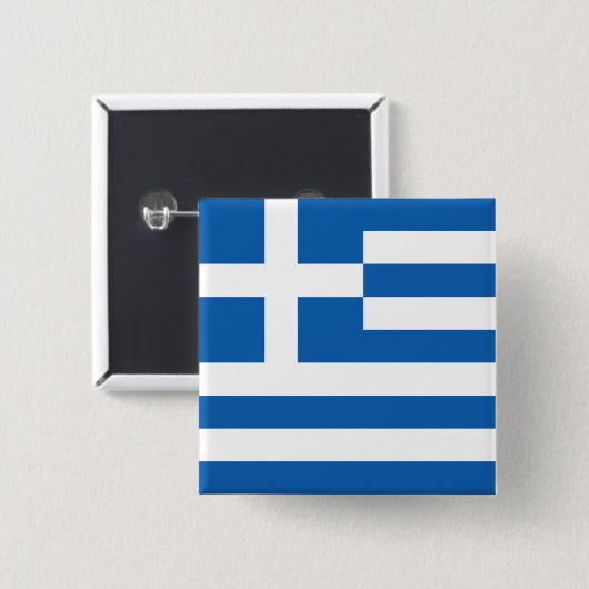 ギリシャ国旗 缶バッジ (正面&裏面)