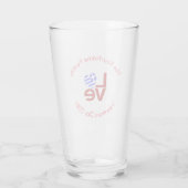 ギリシャ国旗 赤い文字のLOVE オーダーメイド 飲み物 タンブラーグラス (裏面)