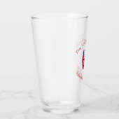 ギリシャ国旗 赤い文字のLOVE オーダーメイド 飲み物 タンブラーグラス (右)